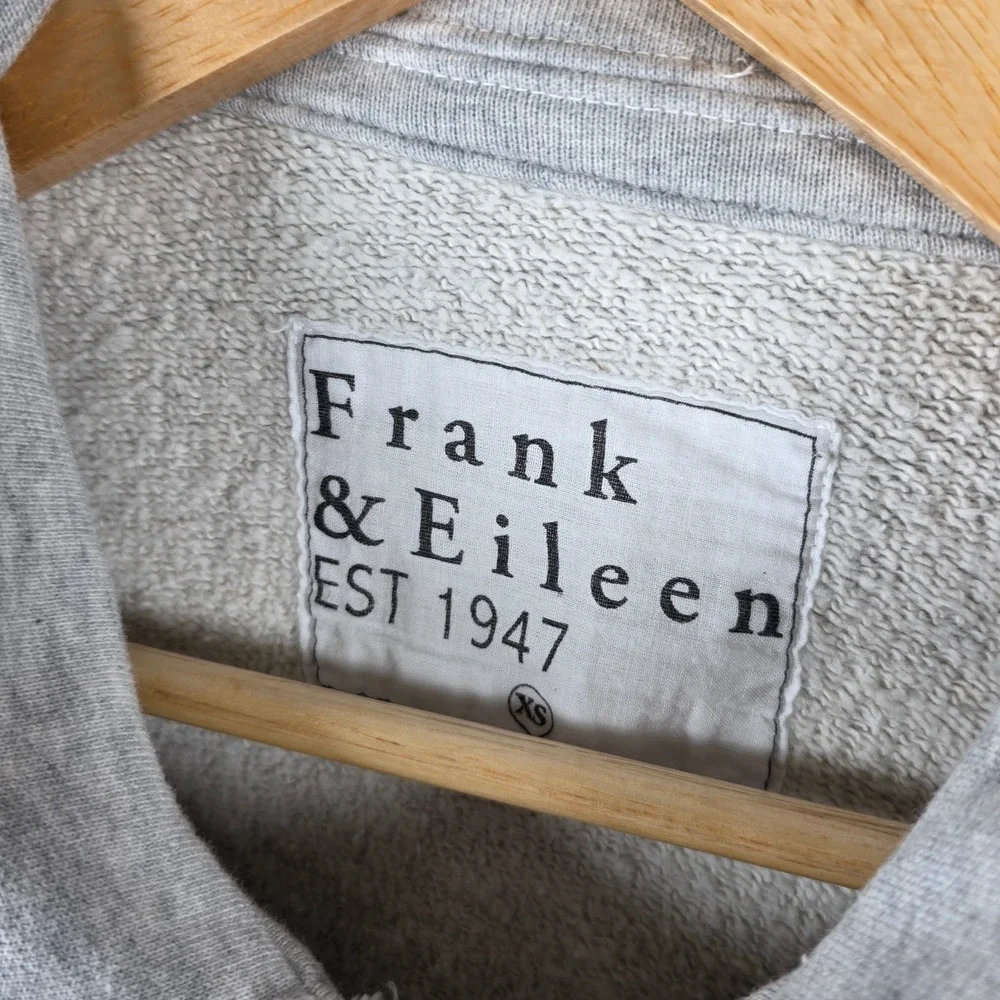 Frank & Eileen‎ Lab Belfast Gray Sweatshirt Blazer Jacket Double Breasted XS - Picture 3 of 8